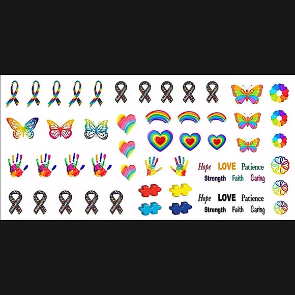 Autism Awareness Nail Decals - Picture 2 of 4